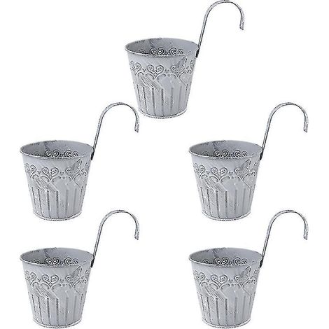 5-teiliges Set Eisenblumentöpfe