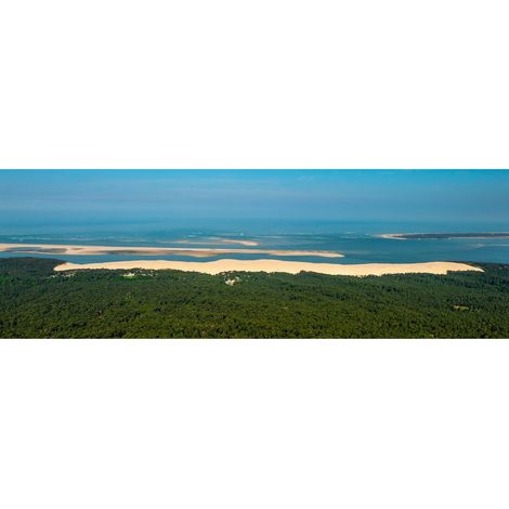Tableau sur toile Arcachon vue 45x135 cm - Impression sur Toile Murale Décorative - Image imprimée en HD sur Toile - Toile sur Châssis en Bois FSC - Fabriqué en France (1/4)