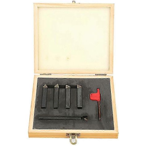 Jeu de 5 outils de tournage indexables, plaquettes en carbure cémenté pour le fraisage et le chanfreinage F4-1-10 mm (1/5)