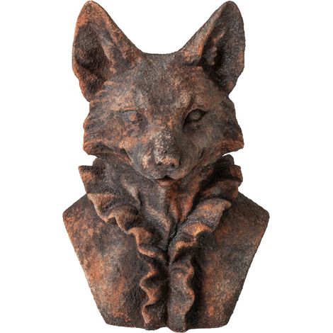 Buste de Renard Déco "Zeno" 38cm Marron (1/5)