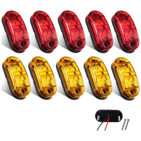 Feu arrière 12 V pour camion/remorque, 19 LED, étanche, indicateur de freinage/stop/marche arrière, feux arrière, éclairage de plaque d'immatriculation pour camping-car, remorque, pick-up, motoneige (1/5)