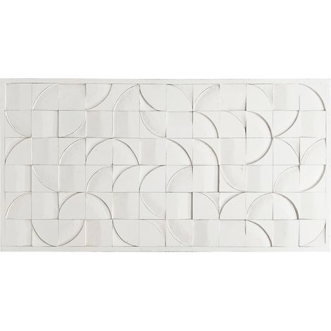 Panneau mural sculpté blanc design contemporain en relief - blanc mat sculpté (1/4)