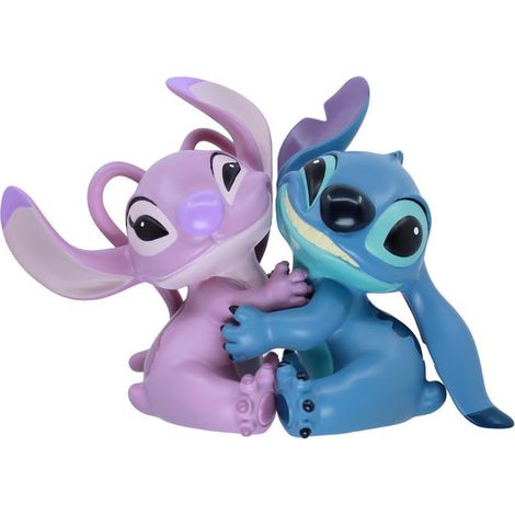 Enesco 6016318 Fermalibri Stitch e Angel Collezione Disney Showcase Statuetta in Resina