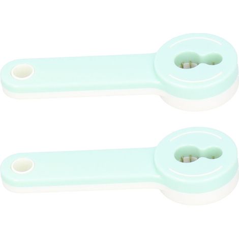 Due taglia fagiolini verde chiaro, 12x4 cm, realizzati in acciaio inox e ABS. (1/3)
