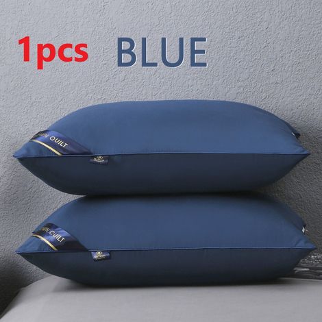 Oreiller Plume D’Oie - Enveloppe 100 % Coton - Rembourrage Mélange Plumes d’Oie Blanches 60 % et Polyester 40 % - Fermeté Moyenne - Taille Standard 50 x 65 cm - 1 Pièce