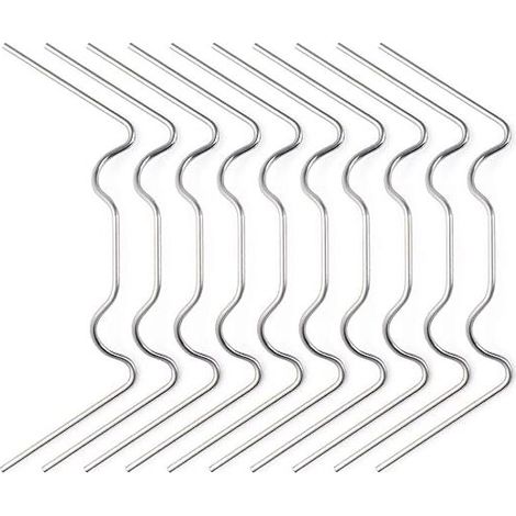 Ej.Life 25 pièces Clips de Vitrage pour Serre, D'épaisseur Clips de Vitrage de Serre, Type W 1.2mm Serre Pinces en Acier Inoxydable, Idéal pour Serre Verre Accessoires Serre A (1/5)
