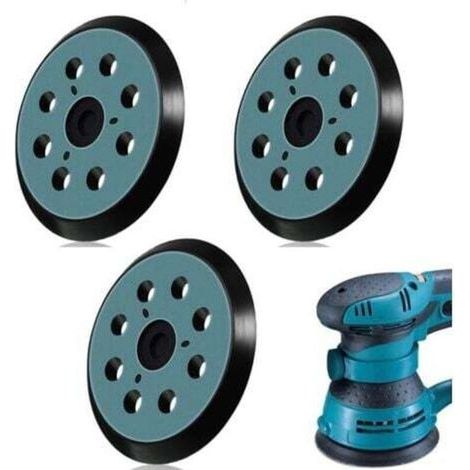 125-mm-Schleifteller, 8 Löcher, 3-teiliges Set für Makita BO5041, M9202B, M9204B und DBO180 Schleifmaschinen (1/5)