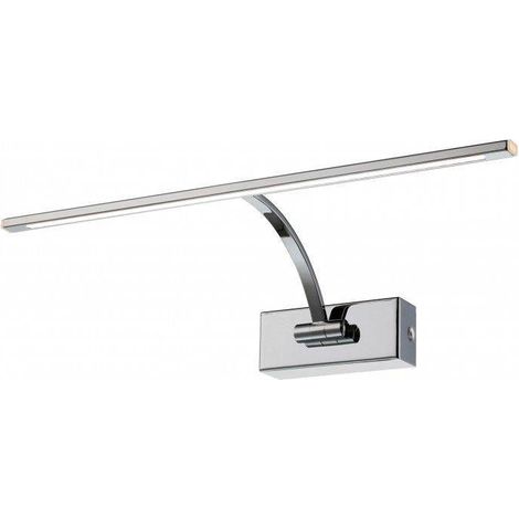 Aplique De Pared Para Iluminación De Cuadros LED 6W Ajustable - Blanco Cálido - Cromo
