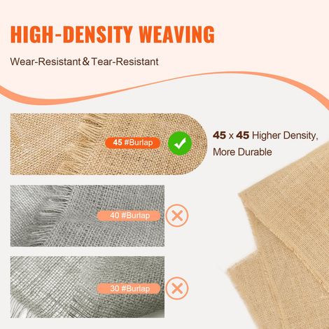 Rouleau Toile de Jute - 914 mm x 45 - 7 m Chemin de Table Toile (1/5)