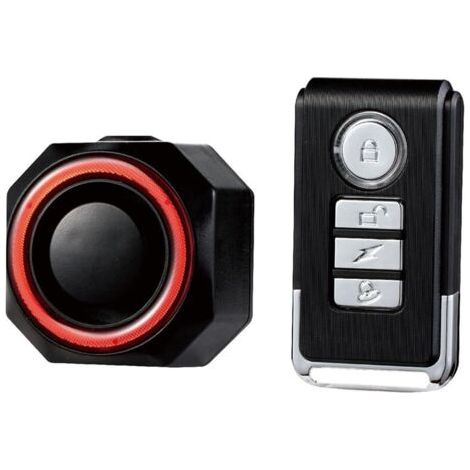 Applicable Alarme de Vélo avec Télécommande, Alarme Antivol pour Vélo, Rechargeable par USB, Détecteur de Vélo pour Moto avec Support (1/5)