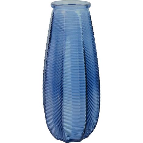 Grand vase en verre pour fleurs Capella bleu (1/3)