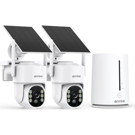 4MP Camera Surveillance WiFi Exterieure sans Fil Solaire, Kit Caméra avec Home Hub, 64 GB Stockage Local, Vision Nocturne Couleur, 360° Panoramique, Détection Mouvement, Alarme, 2.4/5Ghz WiFi (1/5)