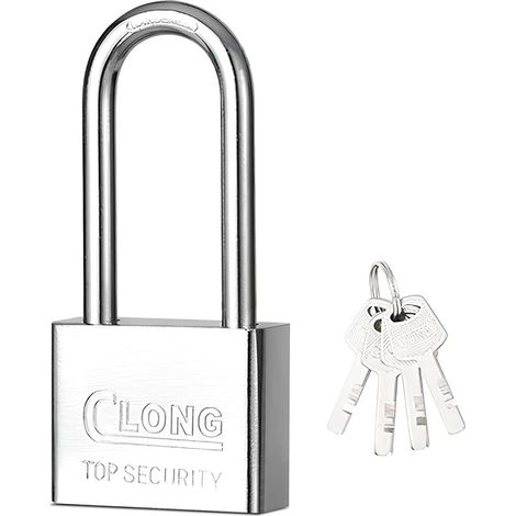 Padlock Padlock with Long Shackle 40 mm for Locker, Luggage Storage Units, Garage Doors 40 mm (1/5)