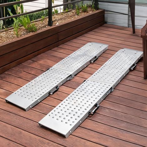 Rampe de chargement pour véhicule pliable 180 x 25,5 x 6,5 cm (1/5)