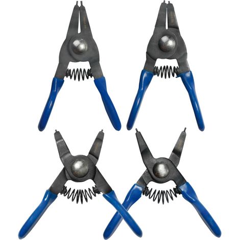 SW-Stahl 41470L Jeu de pinces à circlips 75 mm, 4 pièces I Jeu de pinces à circlips pour circlips intérieurs, circlips extérieurs et petits circlips I Poignées avec revêtement par trempage (1/5)