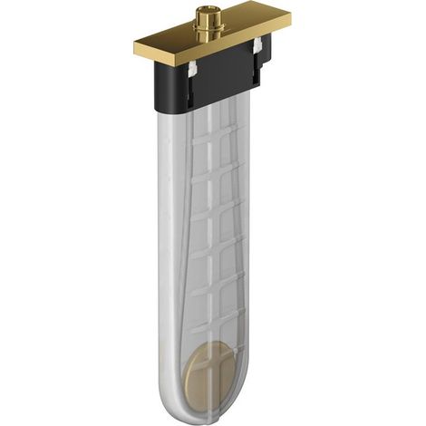 Set finition square pour support douchette bord de baignoire aspect doré poli