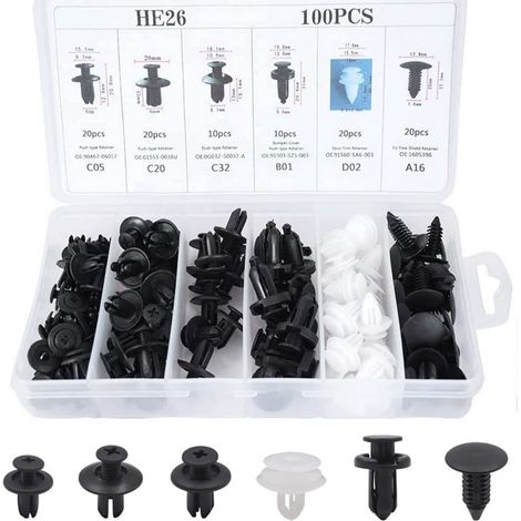 Clips de fixation universels pour voitures - clips de fixation en nylon pour voitures et motos (1/5)