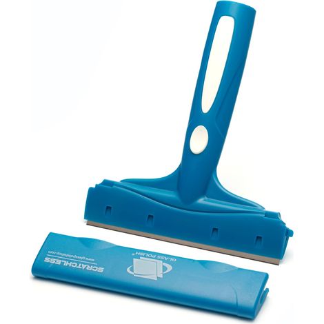 GLASS POLISH Grattoir 150mm SCRATCHLESS avec Lame en Acier Inoxydable à Double Tranchant, grattoir Professionnel pour Verre, Carreaux, sols, plaques de Cuisson et Surfaces Lisses dures - GP15041 (1/5)