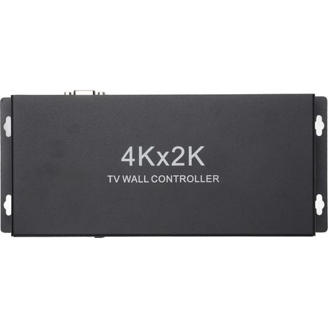 Répartiteur vidéo multimédia HD 1 entrée 4 sorties, boîtier de raccordement TV 4K, contrôleur de mur d'images 2x2, prise UE (1/5)