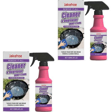 Spray dégraissant ultra-résistant à action rapide pour barbecues d'extérieur, nettoyant multi-usages (2 unités) (1/5)