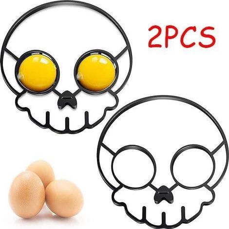 Egg mold - Silicone - Skull - 2 pieces - Non-stick - Heat resistant