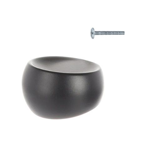 Perilla de mueble redonda negra mate Riex XK11 (1/5)
