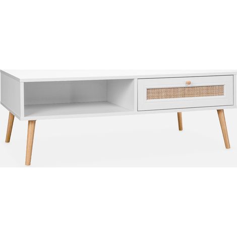 Mesa de centro estilo escandinavo de caña