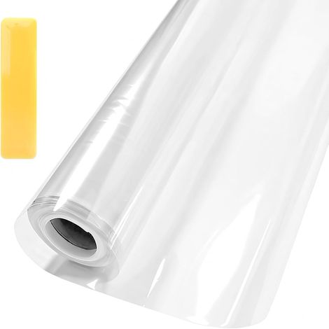 Film de protection mural autocollant transparent - 30 cm x 300cm - Film autocollant lavable - Pour mur, meubles, livres (1/5)