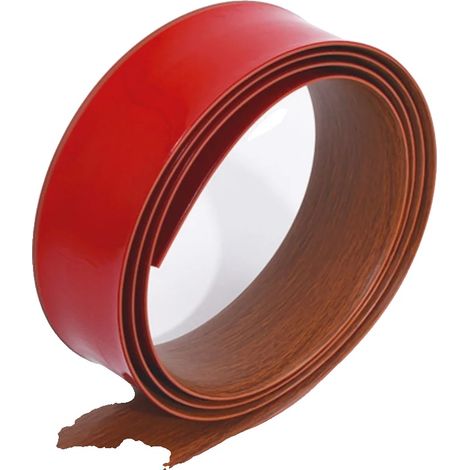 Perfil de transición para suelo, PVC autoadhesivo, diseño decorativo moderno, madera de teca Tai-a, 118,11 pulgadas - b (1/2)