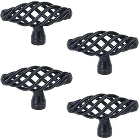 4 Pièces Poignée Meubles Anciens, Poignées meuble cage à oiseaux vintage, élégance classique, Pour meubles, armoires, portes et fenêtres, salle bain (avec vis) (1/3)