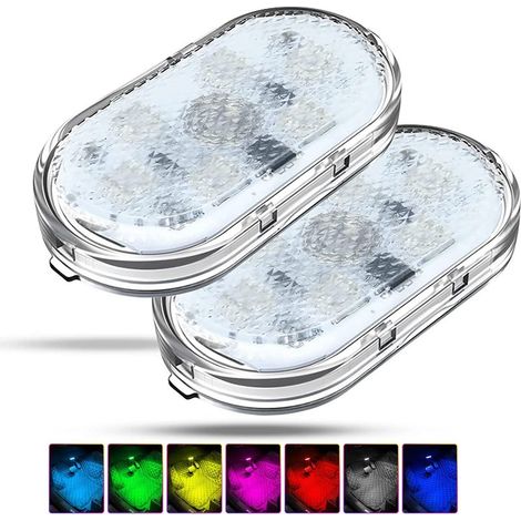RGB Car Interior Lights, Touch Switch, LED Car Interior Lamp, Multicolor Car Atmosphere Lighting with USB Port (1/5)