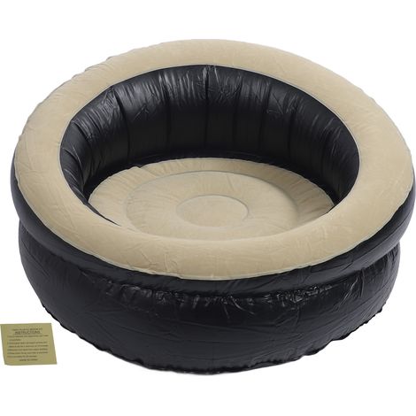 Canapé Gonflable Soavoa Modèle Simple Flocké Confortable pour Salon Chambre Bureau Extérieur Voyage 1 Pièce (1/4)