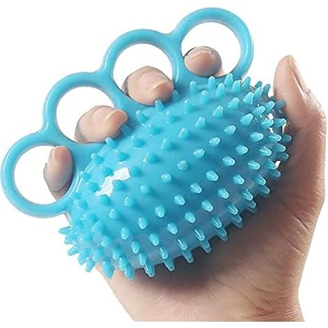 Entraîneur musculaire pour la main, ensemble d'entraînement en caoutchouc, extenseur de doigts, appareil d'entraînement à prise en silicone pour le renforcement musculaire et la récupération après une (1/5)