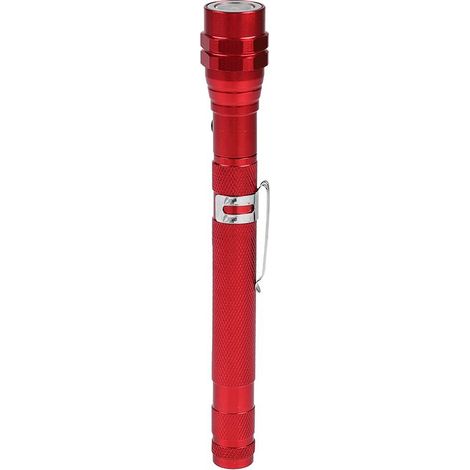 Mini Lampe de Poche LED Flexible et Télescopique avec extrémité Magnétique, Portable pour les Espaces étroits, Alliage D'aluminium, Noir (rouge) (1/5)