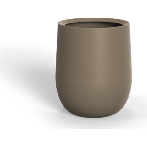 Adezz Lora Pflanzgefäß Fiberglas Pflanzkübel Blumenkübel 50x60 cm beigegrau