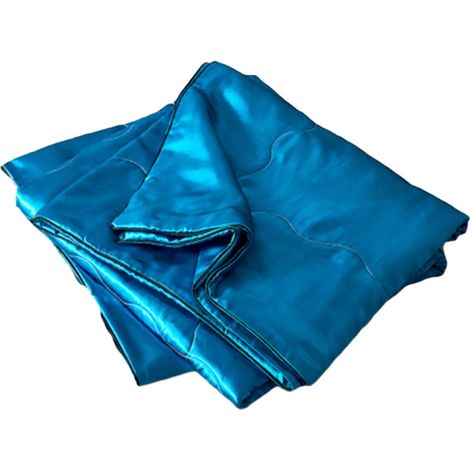 Couette double en satin de soie, couleur unie, couverture rafraîchissante double face, literie matelassée respirante et légère, lavable en machine.