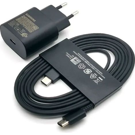 Samsung 25W Ultra-Schnellladegerät mit 1,8 m USB-C-Kabel für Galaxy S20, S21, S22, S23, S24, Ultra, Z, Flip, Fold, 6, 5, 4, 3 und 2 (1/5)