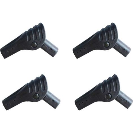 Ensemble de 4 connecteurs de tente pliables, accessoires de camping, connecteurs de poteau de tente portables en plastique, poteau de support DIY pour auvent de tente extérieure, diamètre intérieur de (1/5)