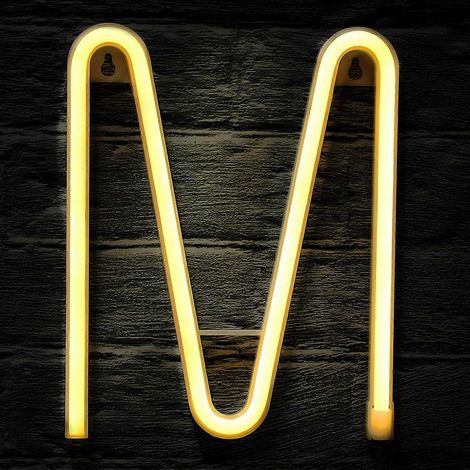 Plafonnier néon LED avec symboles alphanumériques et télécommande sans fil (1/5)