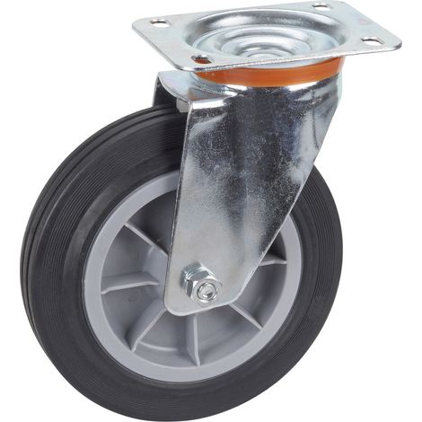 DÖRNER + HELMER Lenkrolle TPE PP-Felge 200 mm 210 kg (1/2)
