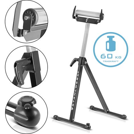 STAHLWERK Rollenbock 60 kg höhenverstellbar 720 - 1100 mm Arbeitsbock Klappbock