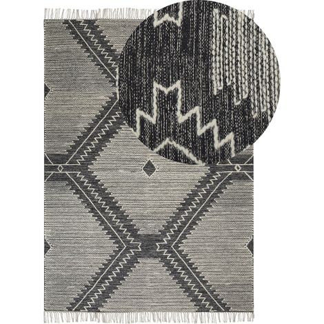 Teppich ARBAA Schwarz 140 x 200 cm Baumwolle (1/5)