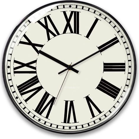 Horloge murale classique intemporelle à chiffres romains (20 cm), silencieuse, au design classique et intemporel, cadeau original pour une pendaison de crémaillère. (1/5)