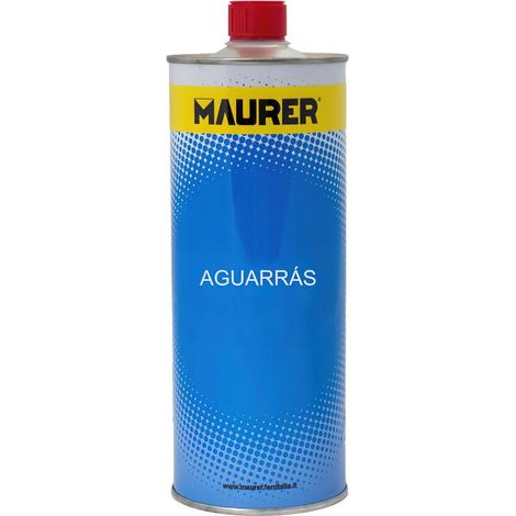 MAURER aguarras 1 litro , Aguarras - Medida: 1 litro.- Usos: disolvente de pinturas y óleos, limpieza de brochas, elimina manchas de grasa, decapante, etc.- Evita (1/2)