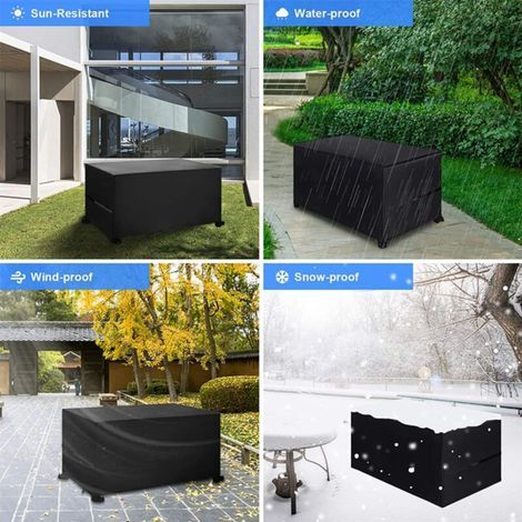 Housse pour meubles de jardin, 100 x 60 x 90 cm, housse anti-poussière pour canapé d'extérieur, imperméable, coupe-vent, anti-déchirures, polyester (1/4)