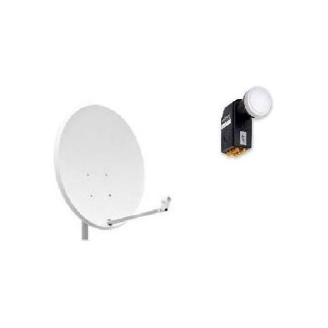 PACK HD ME PARABOLE SATELLITE ACIER 65 CM + LNB OCTO BEST GERMANY UNIVERSEL 0,1DB COMPATIBLE CANAL