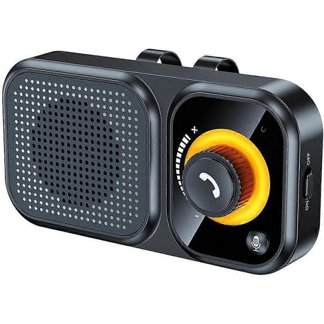 Bluetooth-Freisprecheinrichtung fürs Auto, Sonnenblendenhalterung, drahtloser Audioempfänger, eingebauter Lautsprecher, leistungsstarker Musikplayer, zwei Mikrofone (1/5)