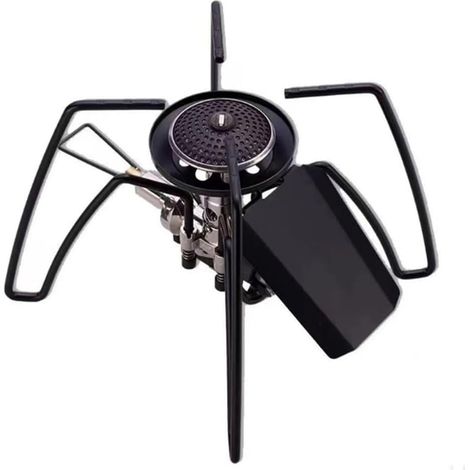 Réchaud à Cassette Portable Spider avec Puissance de Feu Pliable, Allumeur pour Camping en Plein Air, Randonnée, Pique-Nique, Ustensiles de Cuisine de Survie A (1/5)