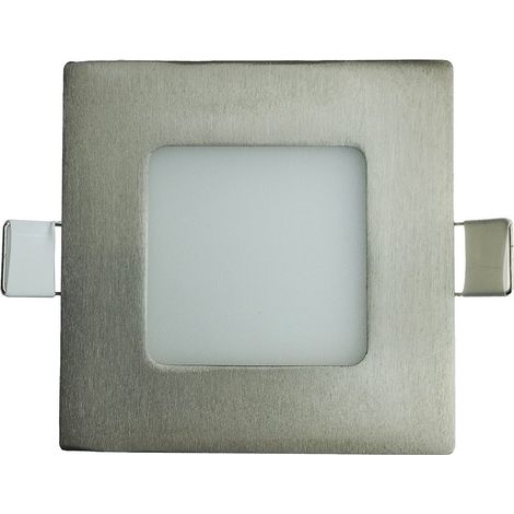 Spot Led Carré Encastrable Extra Plat 5w Blanc Neutre 4000k INOX encastrement 70 x 70 - Digilamp (1/2)