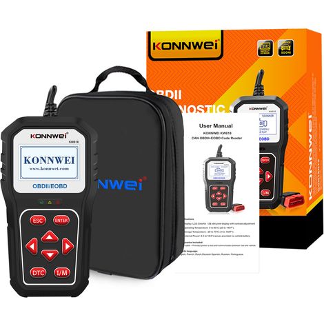 KONNWEI KW818 Strumento universale di scansione OBDII per auto, lettore di codici di errore, versione aggiornata KW808 KW820, supporta l'aggiornamento Bluetooth online, compatibile con tutti i veicoli